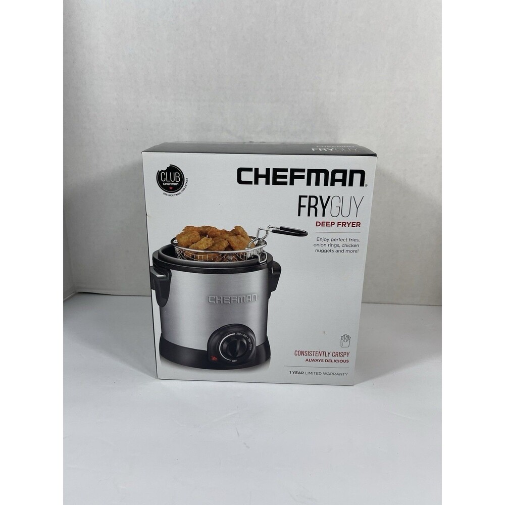 Chefman Fry Guy Deep Fryer Kitchen RJ07-M-ss 4.2 Cup Fries NIB